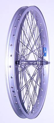 BICYCLE WHEEL 20 X 1.75 FRONT ALLOY SILVER