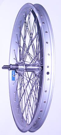 BICYCLE WHEEL 20 X 1.75 REAR MULTI-SP FWL ALLOY SILVER