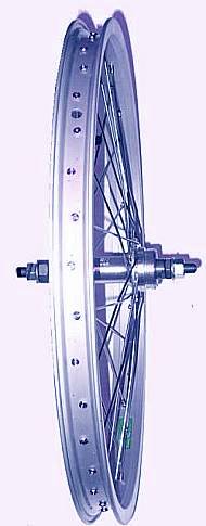 BICYCLE WHEEL 20 X 1.75 REAR BMX FWL ALLOY SILVER