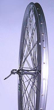 BICYCLE WHEEL 27 X 1-1/4 FRONT ALLOY QR
