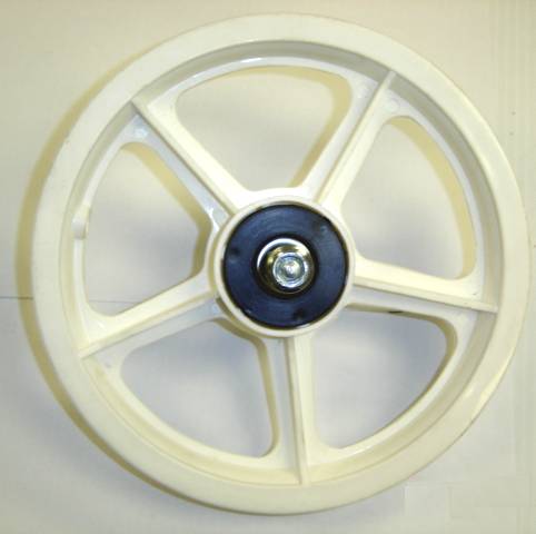 SCOOTER MAG WHEEL 12" 5-SPOKE  WHITE RESIN