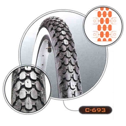 CST BICYCLE TIRE 26 X 2.125 KNOBBY WHITE WALL